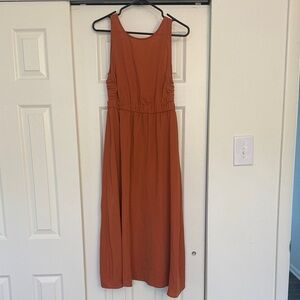 SHEIN Sleeveless Maxi Dress in Rust Orange